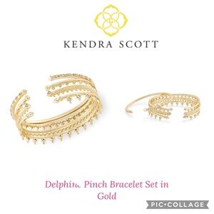 Kendra Scott Delphine Pinch Bracelet Set in Gold